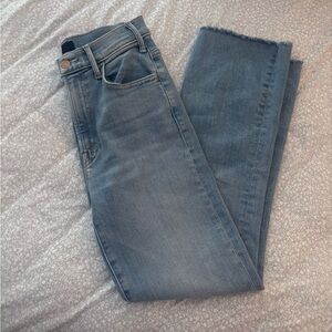 MOTHER HUSTLER ANKLE FRAY JEANS